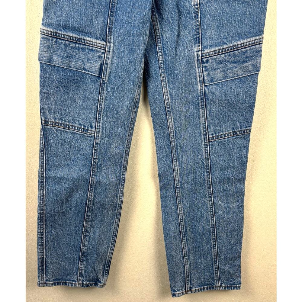 Abercrombie & Fitch 90's Straight Ultra High Rise Jeans Size 28 Blue Carpenter - Picture 3 of 8